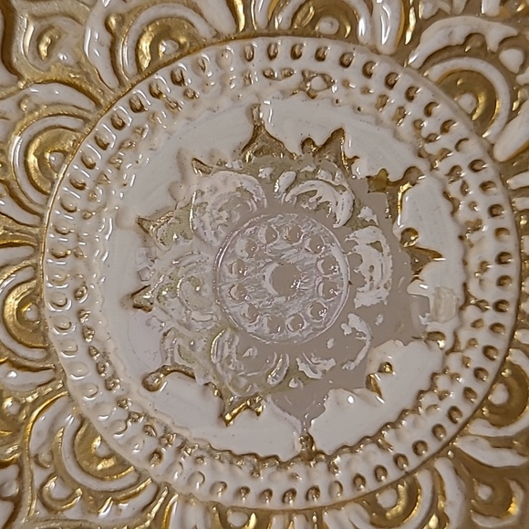 Vintage Reverse Painted Glass Serving Plate - Picture 14 of 16